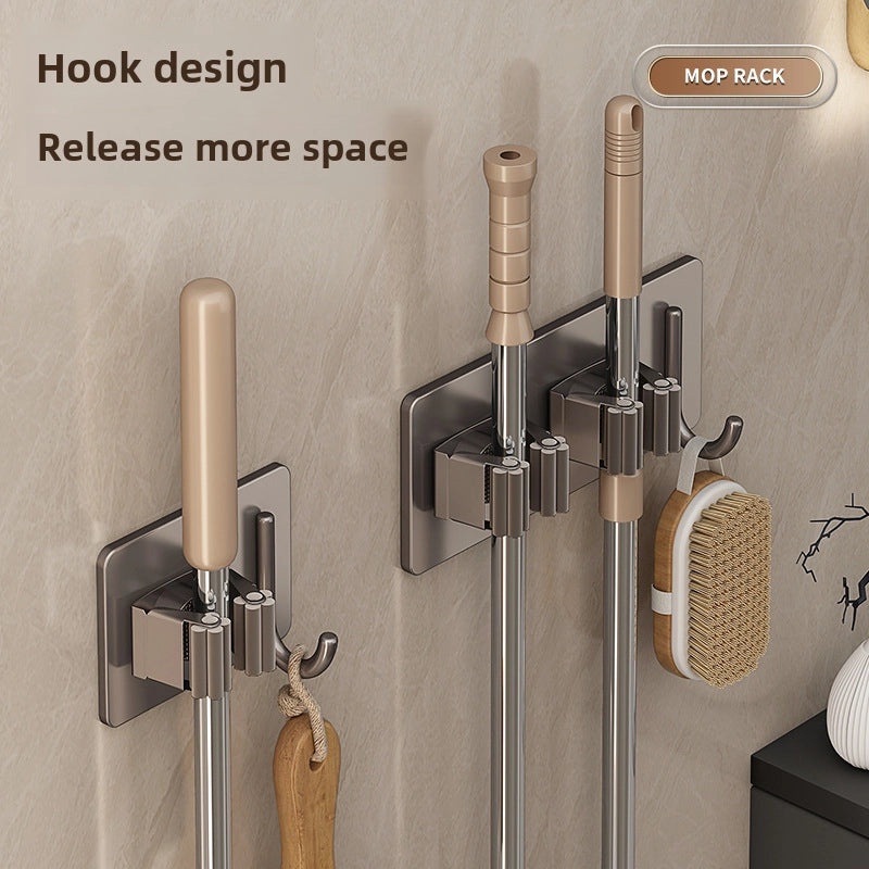 Punch-free Wall Mop Hook Strong Adhesive Broom Hanger Organizer|Home Storage & Organization