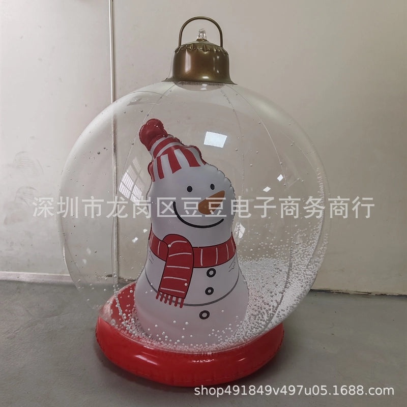 Christmas Pastoral Tree Santa Claus Snowman PVC Decorative Props for Festival Party|Seasonal Decorations