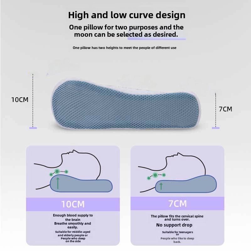 Ergonomic Side Sleeping Memory Foam Pillow for Neck and Cervical Support | Pillows & Bedding
