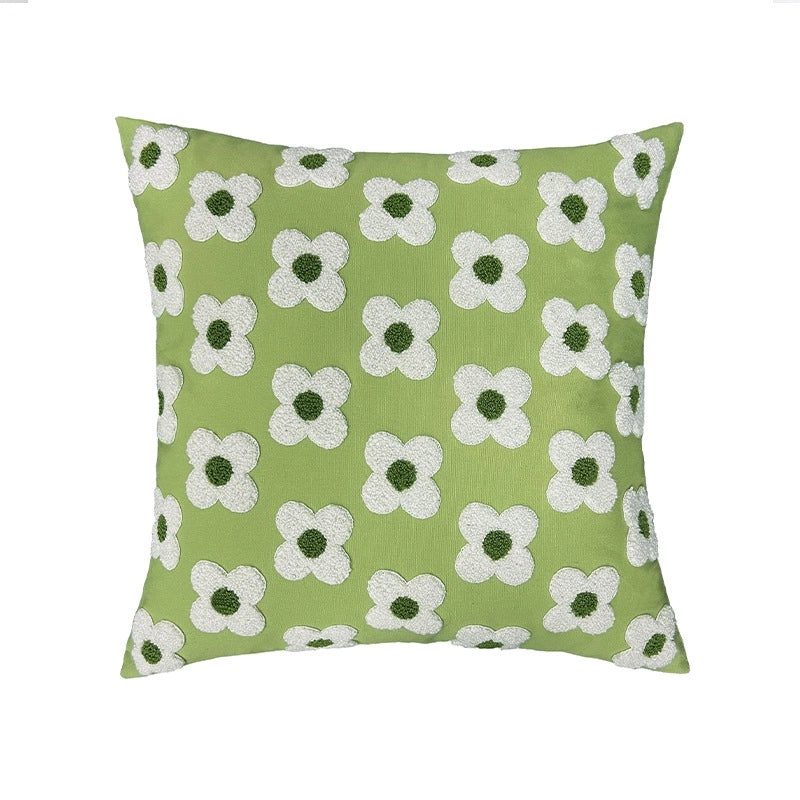 Minimalist Floral Cotton Linen Throw Pillow Cover for Sofa Couch Decor|Home Decor & Pillows