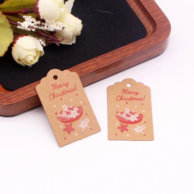 100 PCS Christmas Jewelry Packaging Cards Minimalist Letter Design|Jewelry Packaging Supplies