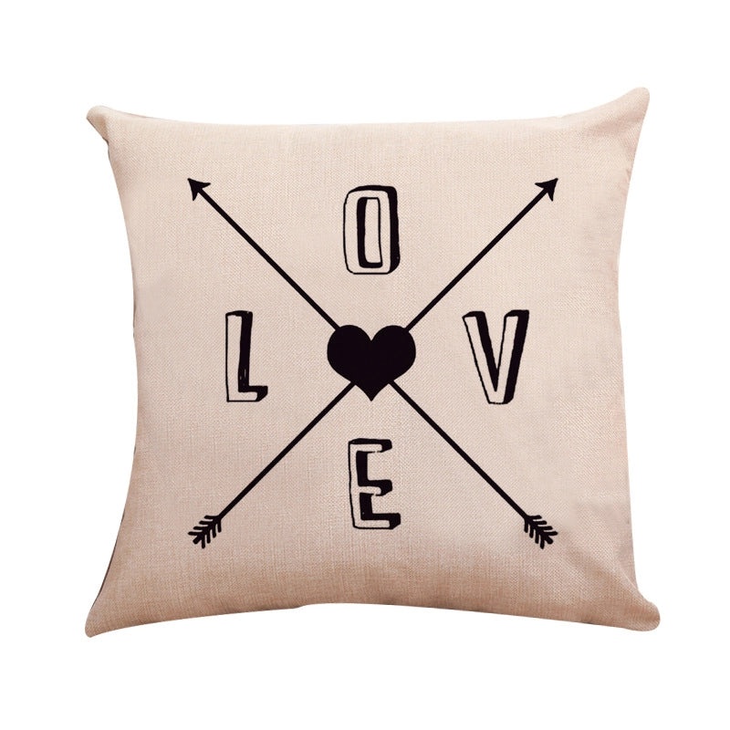 Valentine's Day Minimalist Letter Pillowcases for Couch and Sofa Super Soft Decorative Covers|Home Decor Cushions