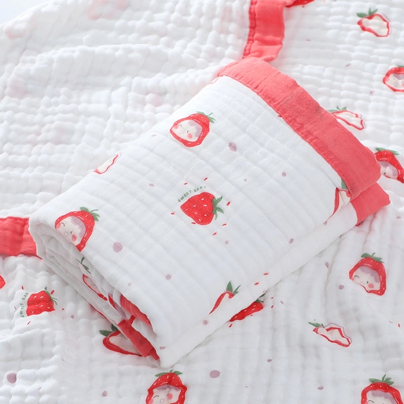 Newborn Baby Soft Cotton Bath Towel Absorbent Gauze Wrap Summer Lightweight Quilt|Baby Bath & Towels