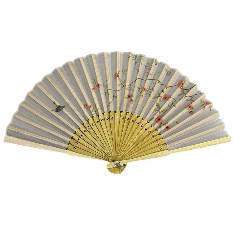 Chinoiserie Raw Silk Solid Color Fans for Heating & Decoration|Home & Living Fans & Cooling Accessories
