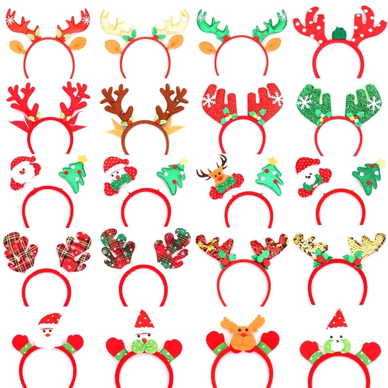 Christmas Snowman and Reindeer Antler Hair Bands Nonwoven Party Accessories|Festive Party Supplies