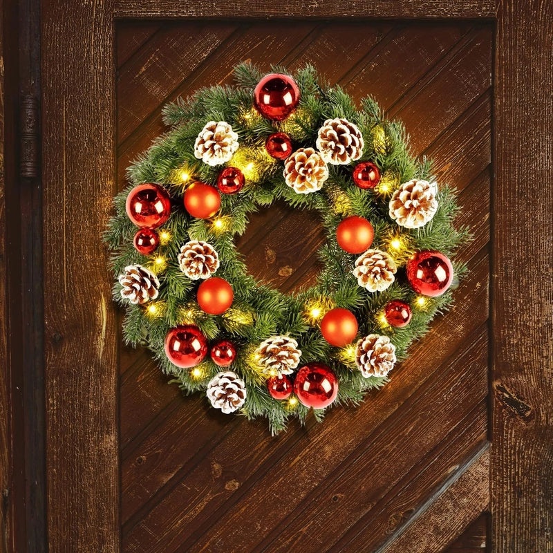 Christmas Wreath Door Hanging Christmas Decoration Holiday Pendant Window Props Festive Home Decor|Holiday Decorations