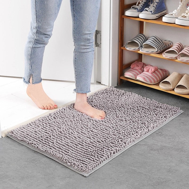 Chenille Floor Mats for Bedroom Kitchen Living Room Bathroom Non-Slip Absorbent Door Carpet|Home Decor & Floor Mats