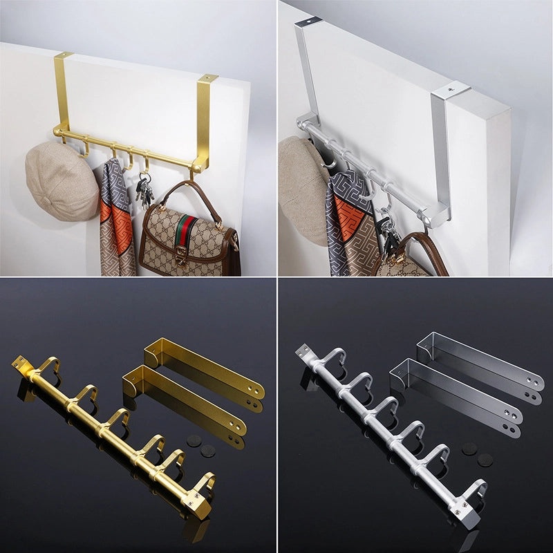 Punch-Free Space Aluminum Door Hook for Bedroom & Bathroom | Home Organization & Storage