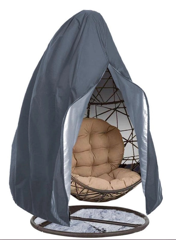 Outdoor Swing Chair Dust Cover with Middle Zipper, Multicolor Eggshell Hanging Chair Protector|Outdoor Furniture Accessories