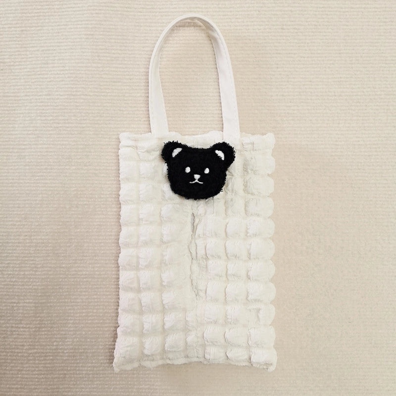 Portable Solid Color Bubble Fiber Tissue Holder|Home & Living Accessories