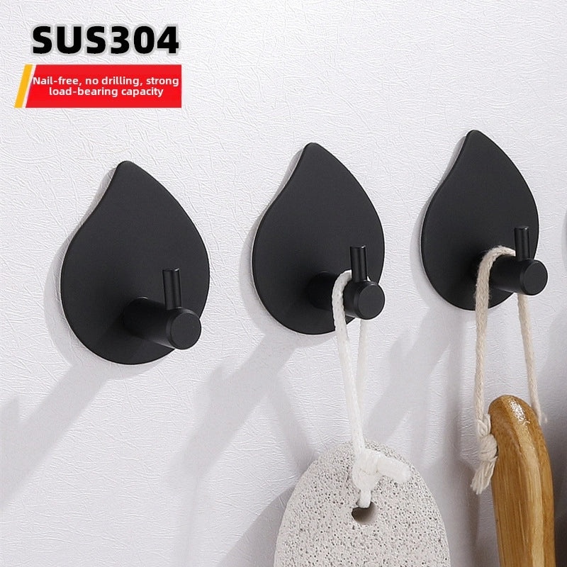 Punch-Free Stainless Steel Wall Hook for Bathroom Clothes Coat Door Hanging|Home Storage & Organization