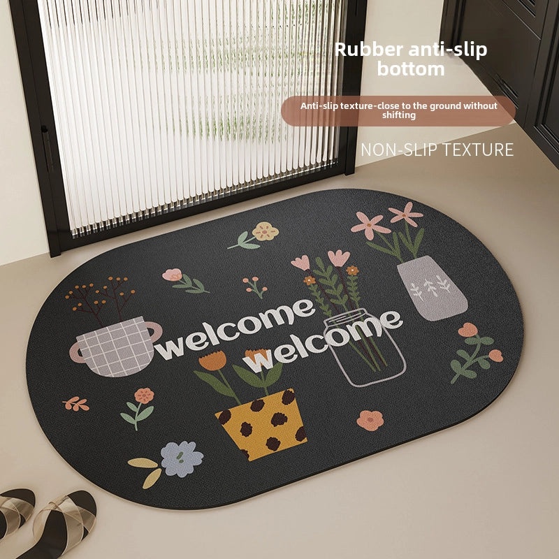 Cartoon Puppy Diatom Mud Absorbent Non-slip Quick-dry Bathroom Floor Mat|Home & Living Bathroom Accessories