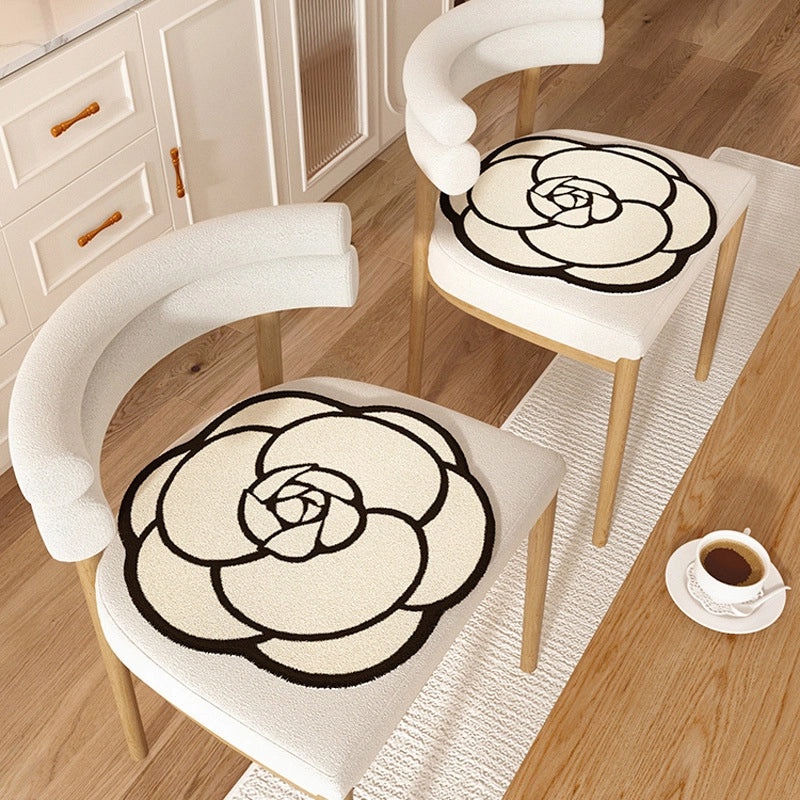 Elegant Floral Polyester Seat Cushion for Couch & Sofa Comfort | Home Decor Accessories