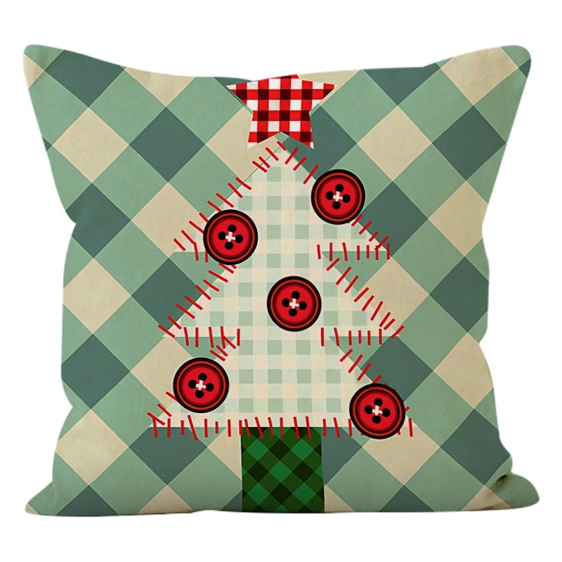 Nordic Christmas Linen Pillow Covers with Snowflake Tree Design | Home Decor & Sofa Accessories