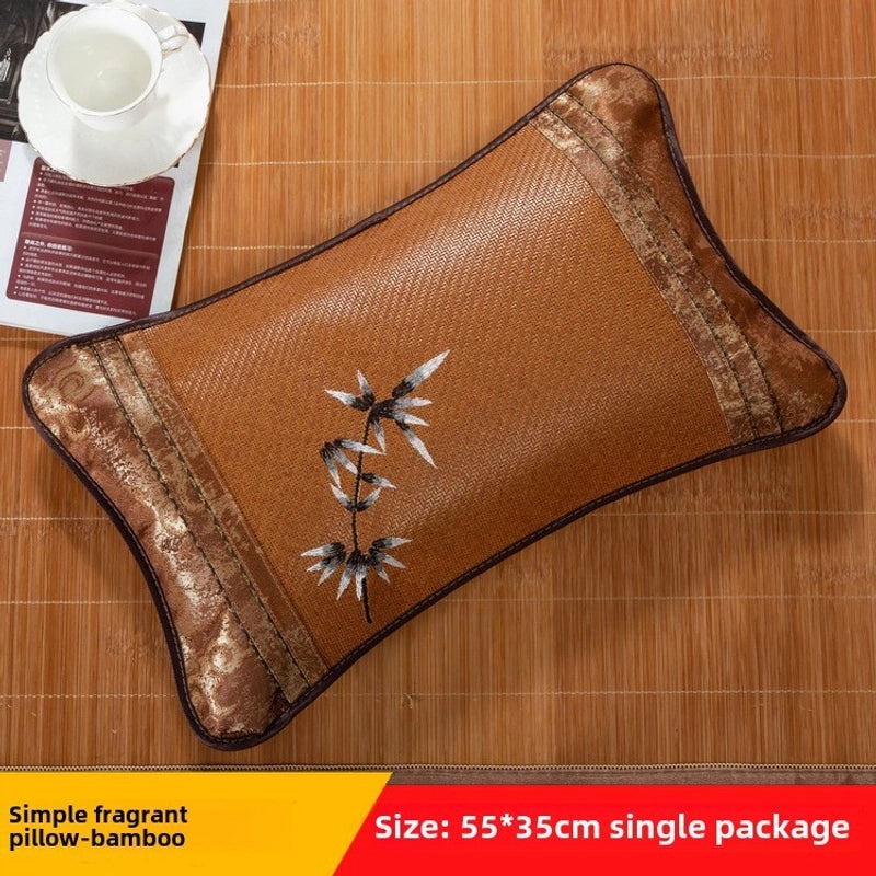 Summer Bamboo Rattan Pillow Breathable Buckwheat Neck Cushion for Adults Dorm Room|Home & Living > Bedding > Pillows