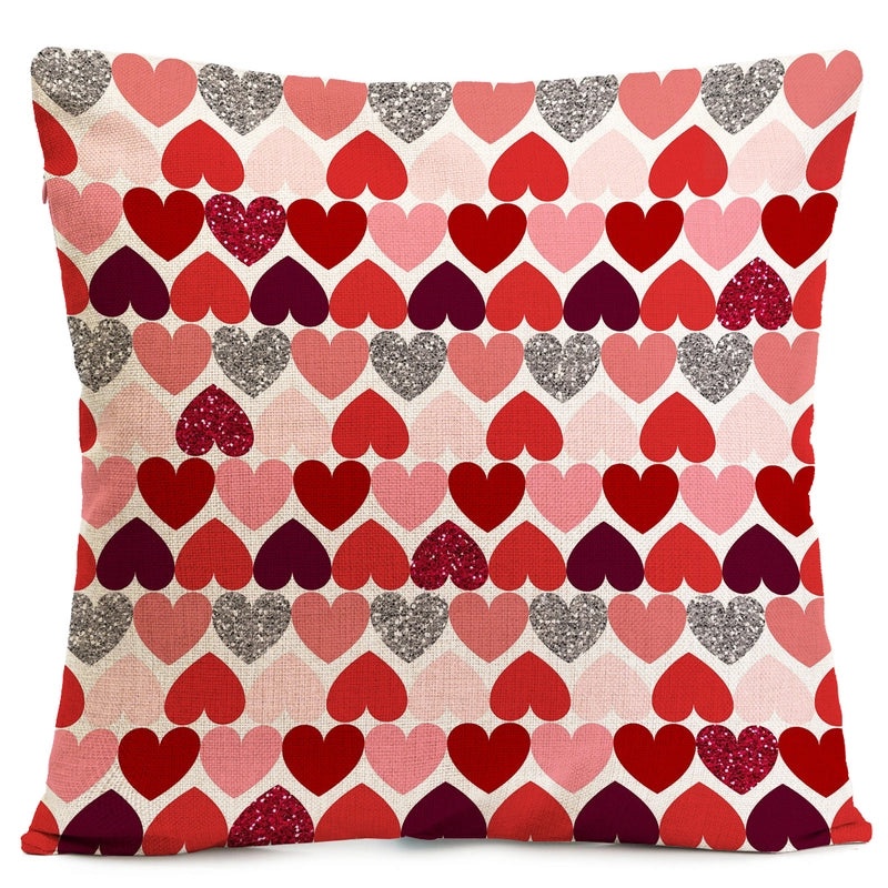 Elegant Heart-Shaped Linen Pillow Covers for Sofa Valentine’s Day Minimalist Couch Decor|Home Decor Pillows