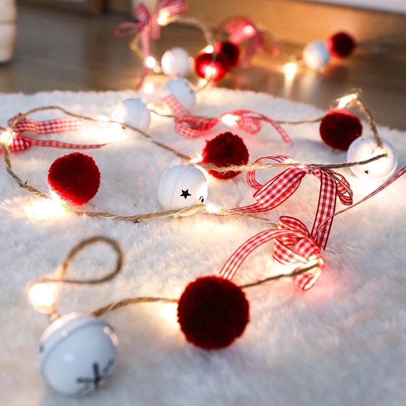 Festive Oval Pine Needle String Lights for Christmas Party Decoration|Holiday Lights