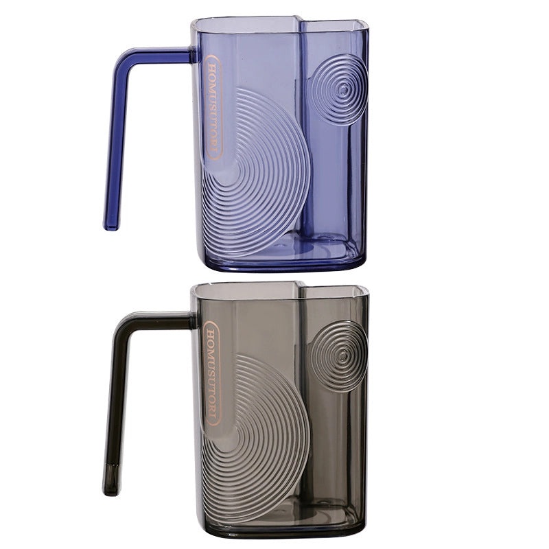 Light Luxury Transparent Mouthwash Cup with Independent Toothbrush Slot for Home, Couples, and Students|Bathroom Accessories