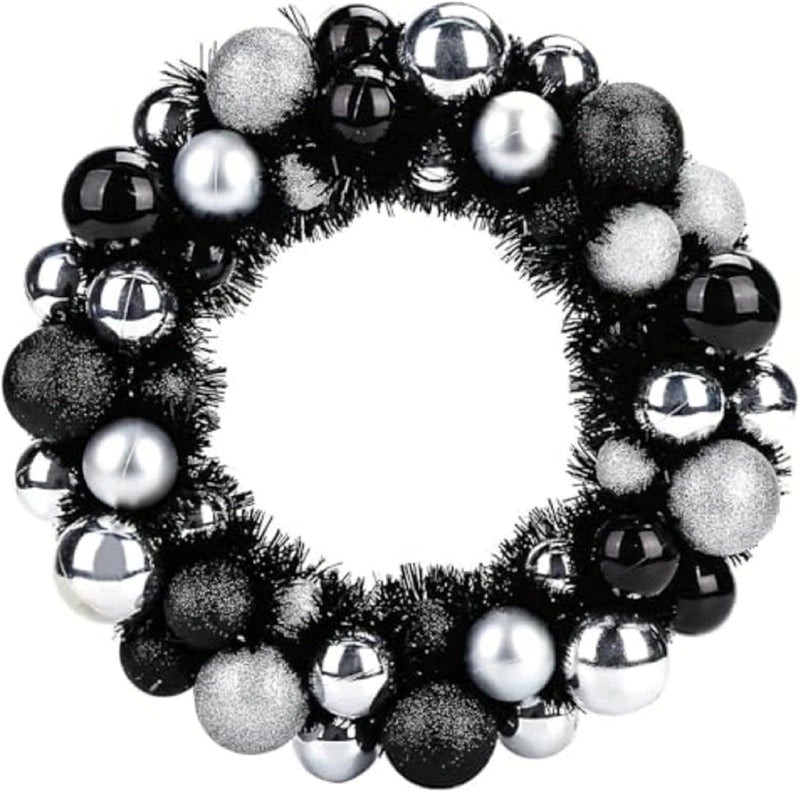 Black Gold Christmas Ball Garland Door Hanging Decorations 66PCS|Holiday Decorations
