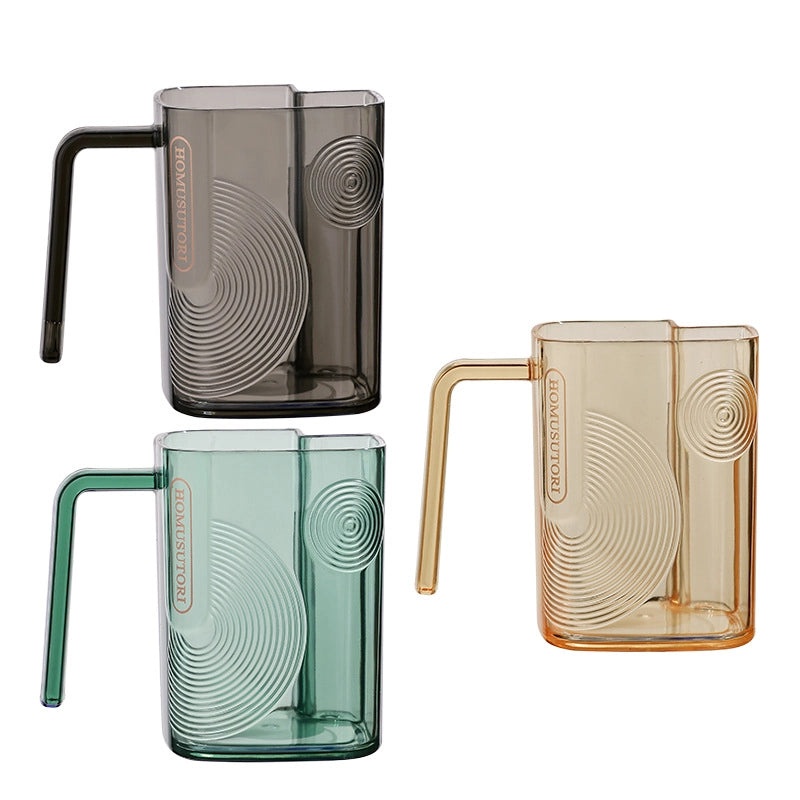 Light Luxury Transparent Mouthwash Cup with Independent Toothbrush Slot for Home, Couples, and Students|Bathroom Accessories