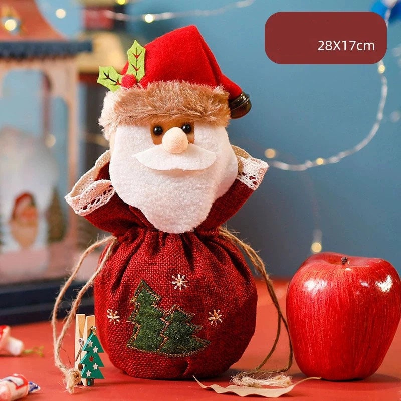 Christmas Tree Santa Claus Snowman Gift Bags Festive Party Wrapping Supplies|Holiday Party Supplies