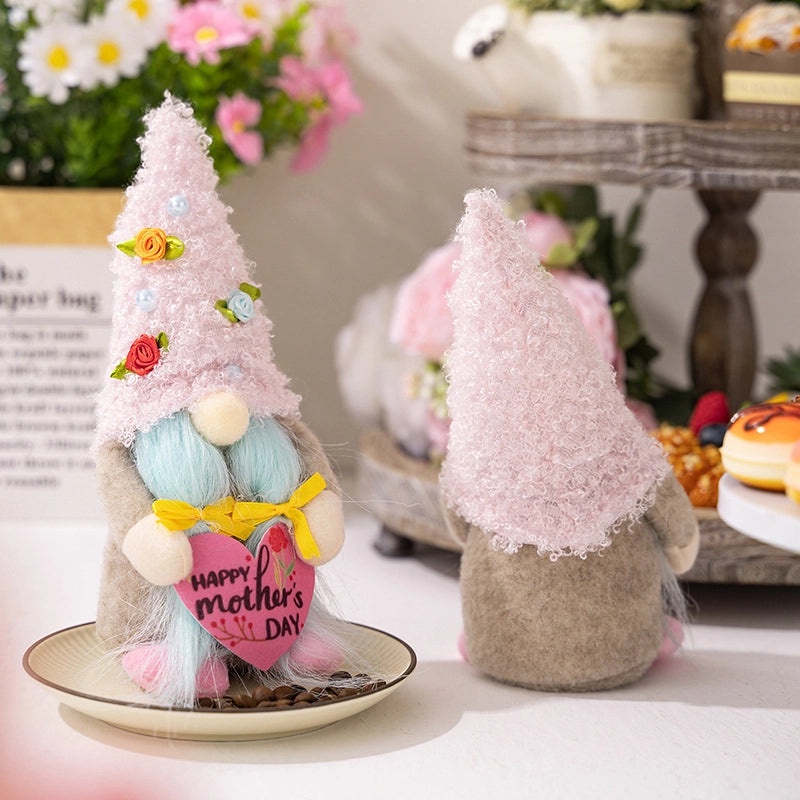 Mother's Day Heart-Shaped PP Cotton Plush Rudolph Doll for Indoor Family Gathering|Home Decor Gifts