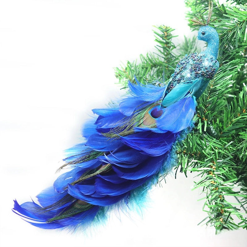 Holiday Peacock Feather Christmas Tree Ornament Pendant|Home Décor & Seasonal Decorations