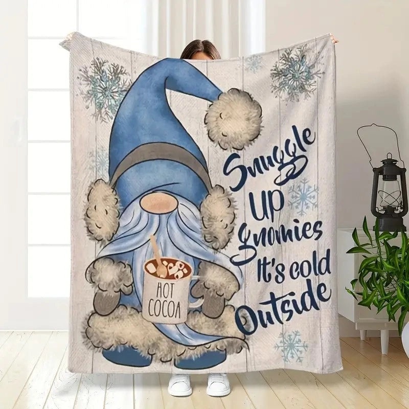 Cozy Double-Sided Velvet Blanket with Cute Cartoon Flower Design for Bedding|Home Textiles & Bedding