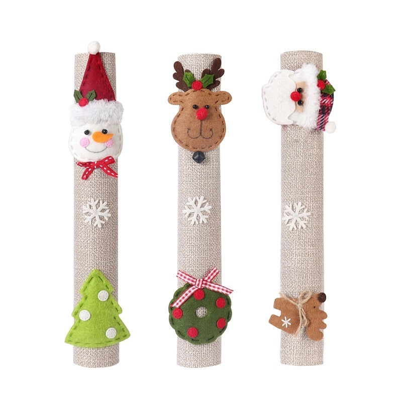 Cute Christmas Tree and Snowman Handle Gloves for Family Indoor Gathering | Home & Kitchen Accessories
