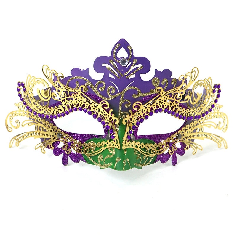 Mardi Gras Minimalist Geometric Plastic Party Mask | Party Supplies