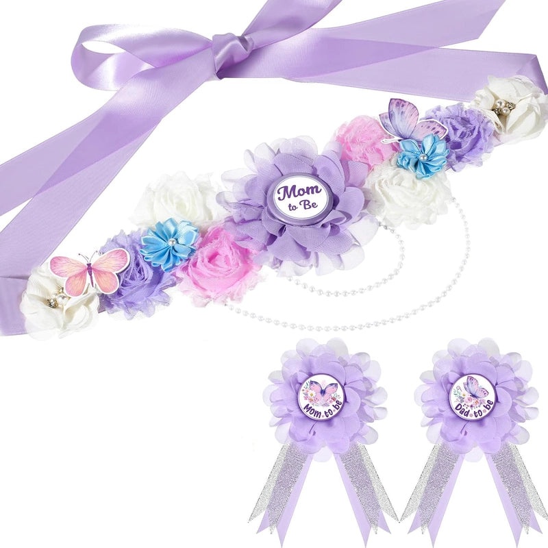 Mom To Be Flower Belt Baby Shower Corsage Badge Decorative Accessory | Baby Shower Accessories