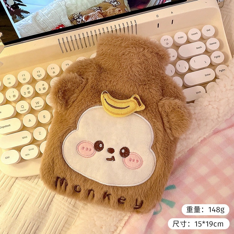 Cute Plush Water Injection Hot Water Bag Embroidered Student Hand Warmer Thickened Warm Doll|Home & Living Accessories