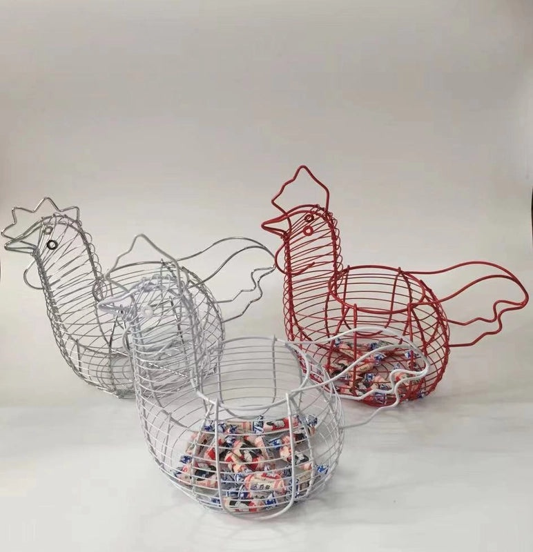 Wrought Iron Multi-Purpose Fruit & Egg Basket | Kitchen Storage & Decorative Baskets