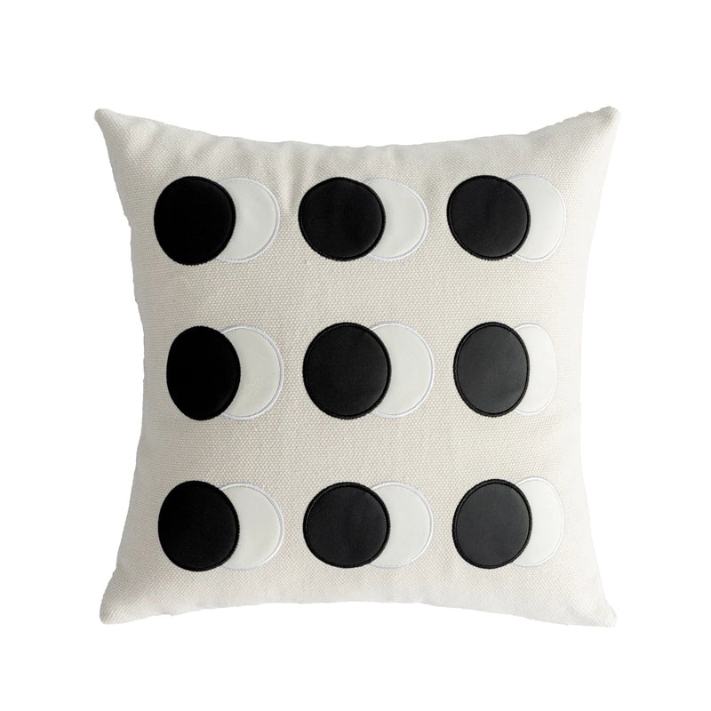 Geometric Pattern Solid Color PU Leather Pillow Covers for Couch Sofa Decor|Home Decor & Cushion Covers