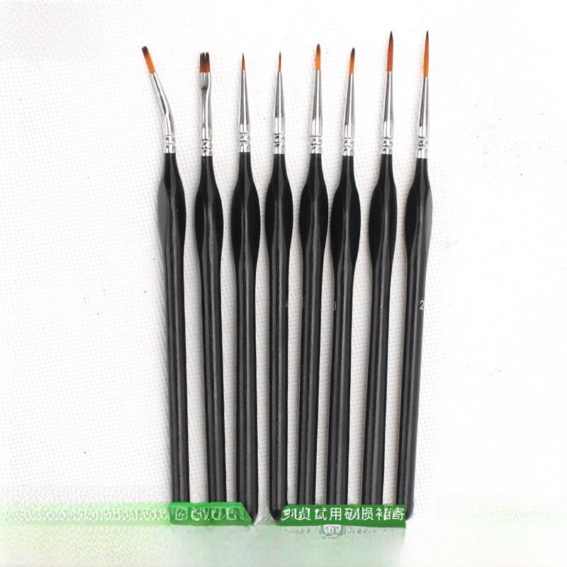 8-Piece Nail Art & Eyebrow Pencil Set with Detail Brushes, Triangle Bars, and Gouache Pens | Beauty Tools & Accessories