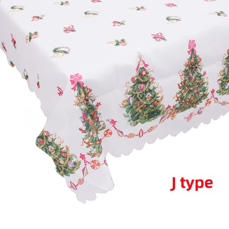 Nordic Christmas Dining Tablecloth Square Decorative Cloth for Living Room New Year Holiday Celebration|Home Decor/Table Linens