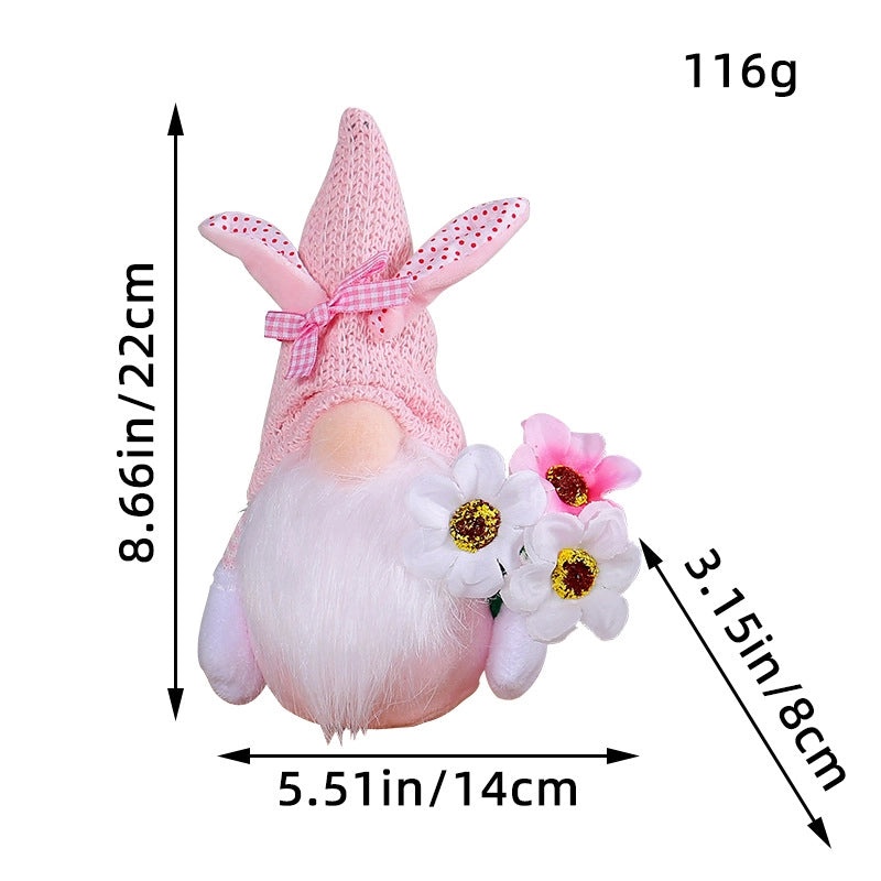 Easter Rabbit Faceless Doll Ornament Small Decorative Gift for Office & Event Setup|Home Decor & Seasonal Gifts