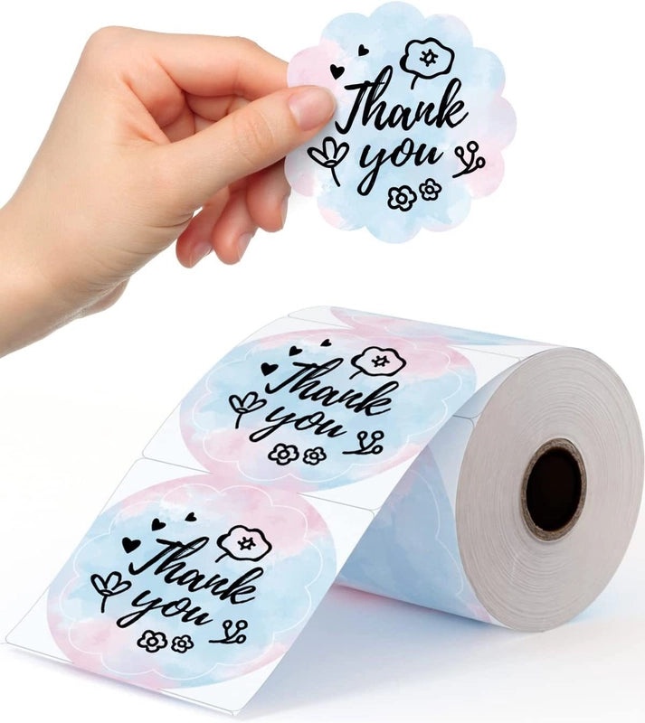Phomemo Round Waterproof Thermal Label Paper Self-Adhesive Electronic Logistics Shipping Labels|打印耗材