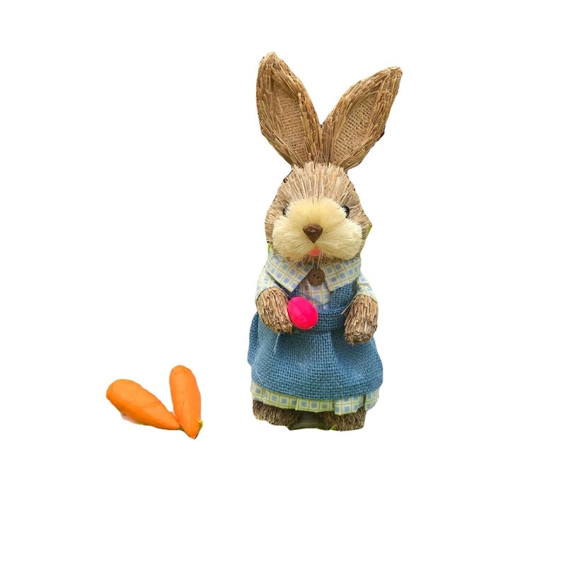 Mini 25cm Woven Rabbit Easter Decor Cute Display Gift Small Prizes Birthday Present|Home Decor & Gifts