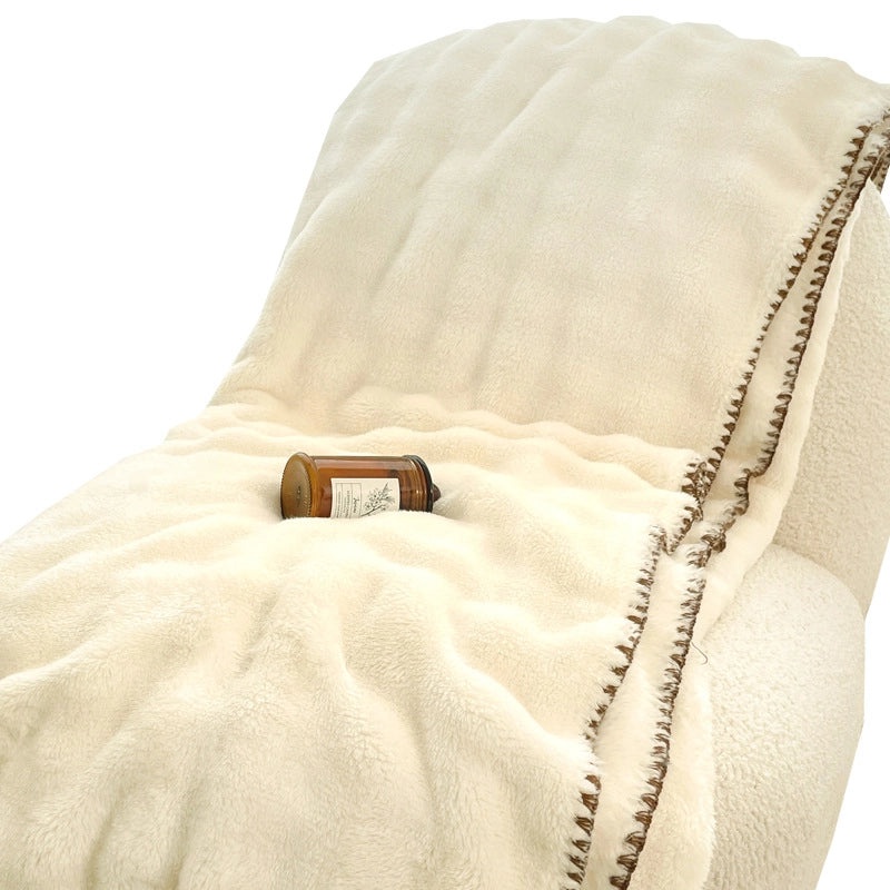 Cozy Solid Color Polyester Throw Blanket for Couch and Sofa Decor | Home Textiles & Accessories