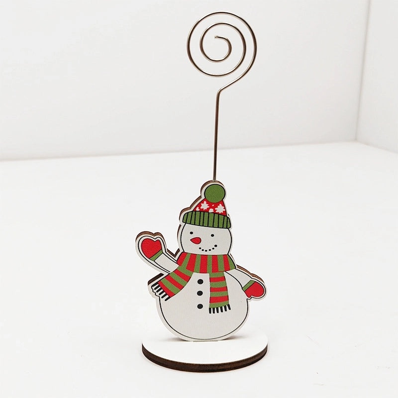 Christmas Penguin Santa Snowman Wooden Ornaments for Holiday Office and Home Table Decorations|Holiday Decorations