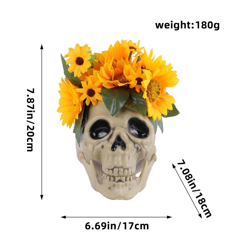Gothic Halloween Skull Ornaments Minimalist Plastic Polyester Decorations for Party Festival | Halloween Decorations
