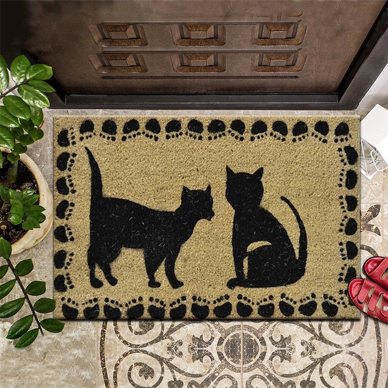 Retro Floral Animal Print Polyester Bath Rug for Bathroom | Home Decor & Bath Accessories