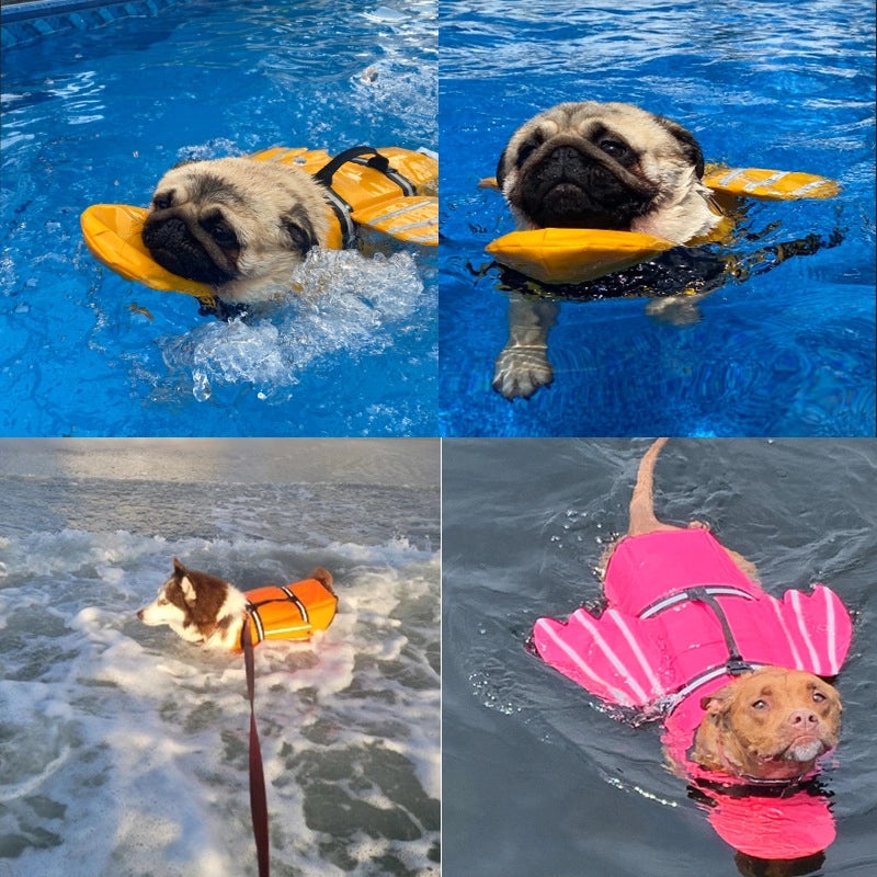 Reflective Pet Life Jacket with Angel Wings for Outdoor Swimming | Pet Safety & Outdoor Apparel