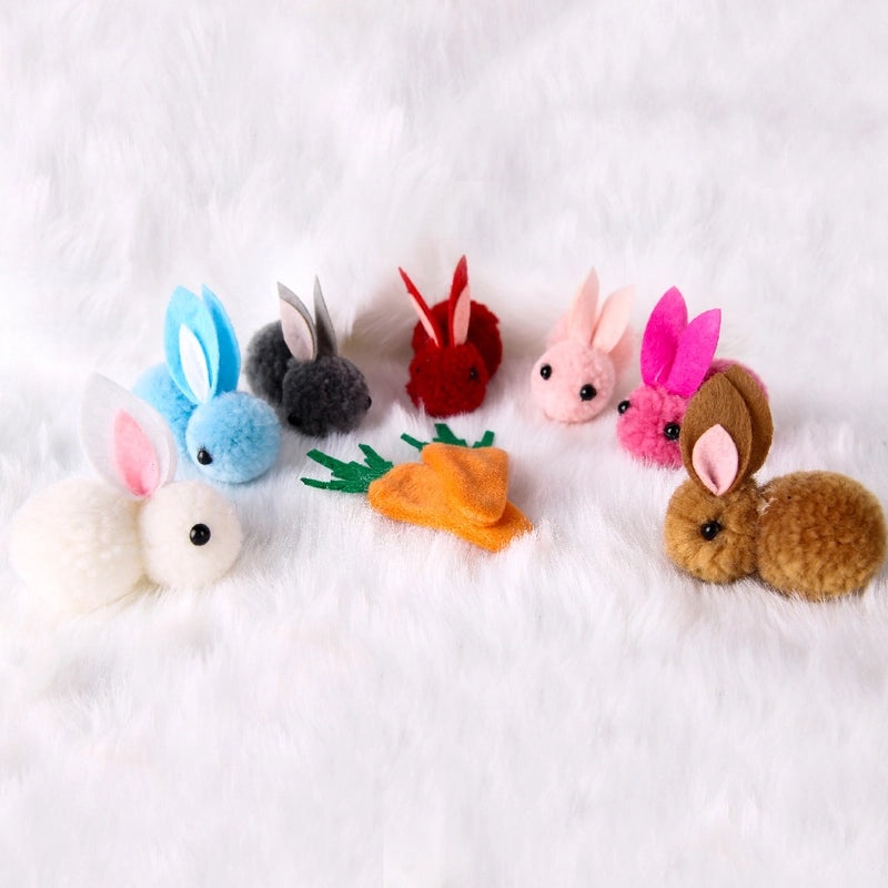 Easter Bunny Carrot Plush Hairpin Cute Festival Party Accessory 1 Piece|Party Supplies