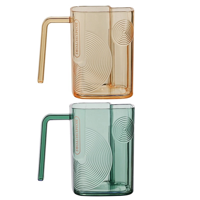 Light Luxury Transparent Mouthwash Cup with Independent Toothbrush Slot for Home, Couples, and Students|Bathroom Accessories