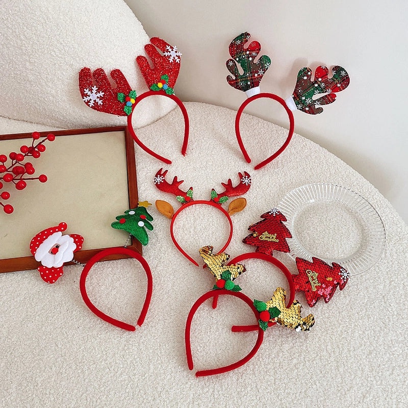 Christmas Snowman and Reindeer Antler Hair Bands Nonwoven Party Accessories|Festive Party Supplies