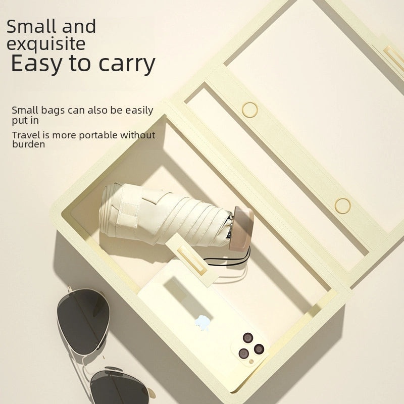 Ultra Lightweight Portable Mini Sun Umbrella with UV Protection, 6 Bones, Black Rubber Handle | Sun Protection Umbrellas