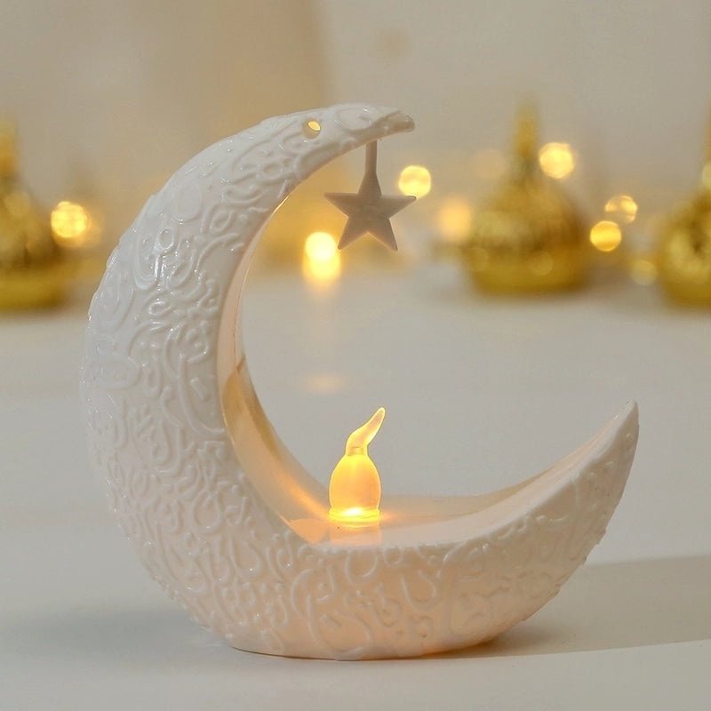 Retro Moon-Shaped Plastic Night Lights for Party | Home Decor & Lighting