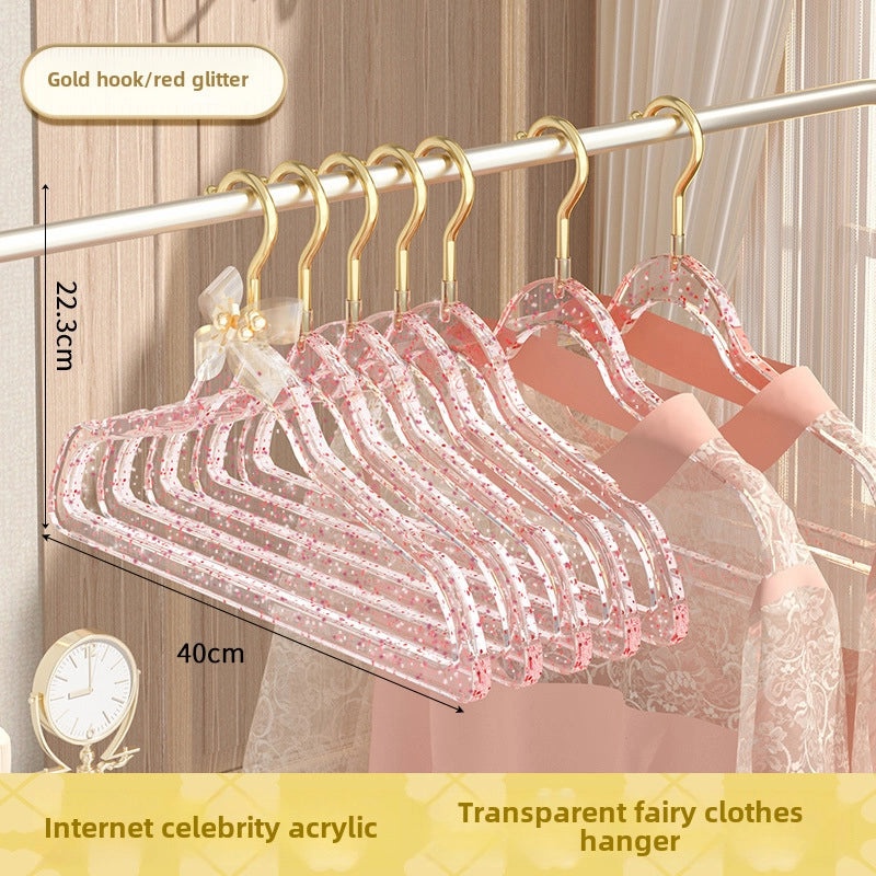 10 Pieces Transparent Acrylic Non-slip Clothes Hangers for Household and Store Use | Home & Living - Storage & Organization